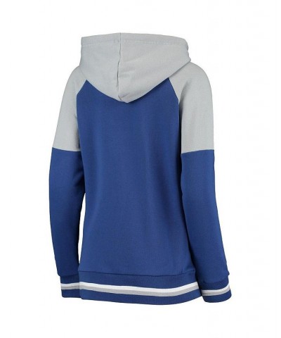 Women's Blue and Gray Toronto Maple Leafs Crossbar Raglan Pullover Hoodie Blue, Gray $40.00 Sweatshirts