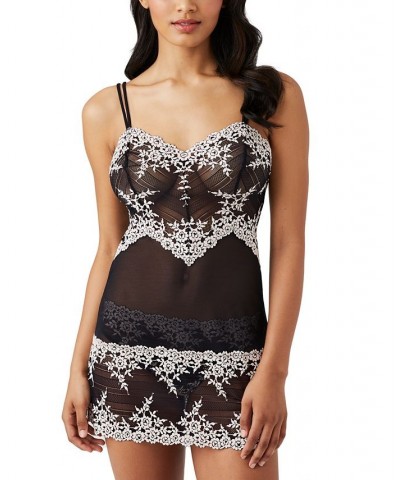 Embrace Lace Sheer Chemise Lingerie Nightgown 814191 Black $31.20 Lingerie