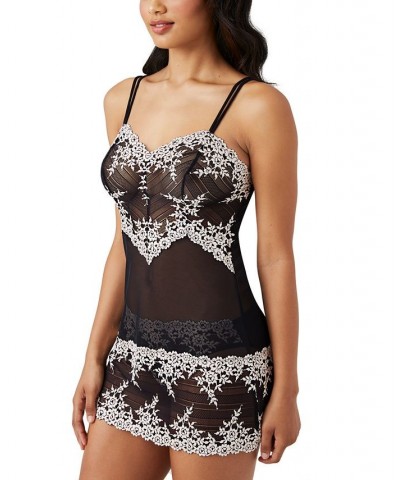 Embrace Lace Sheer Chemise Lingerie Nightgown 814191 Black $31.20 Lingerie