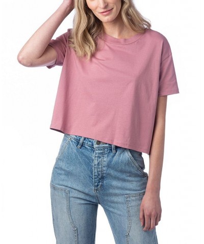 Women's Go-To Headliner Cropped T-shirt Pink $21.93 Tops