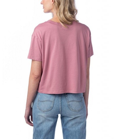 Women's Go-To Headliner Cropped T-shirt Pink $21.93 Tops