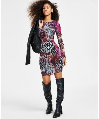 Women's Long Sleeve Cutout Lainey Dress Wildcard Print $45.14 Dresses