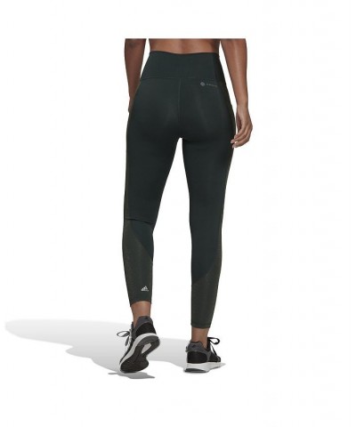 Women's Optime Training Shiny Full-Length Leggings Shadow Green $41.25 Pants