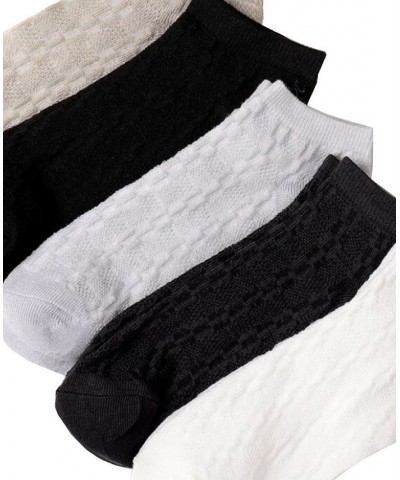 Women's Geometric Texture Neutral No Show Five Pack Multi $13.44 Socks