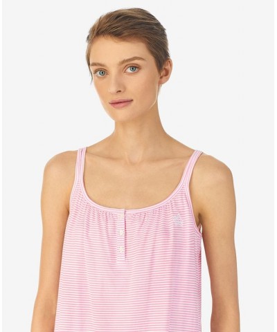 Cotton Knit Double-Strap Nightgown Pink Stripe $31.27 Sleepwear