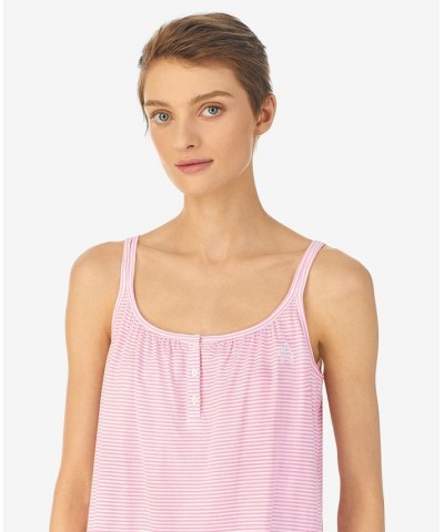 Cotton Knit Double-Strap Nightgown Pink Stripe $31.27 Sleepwear