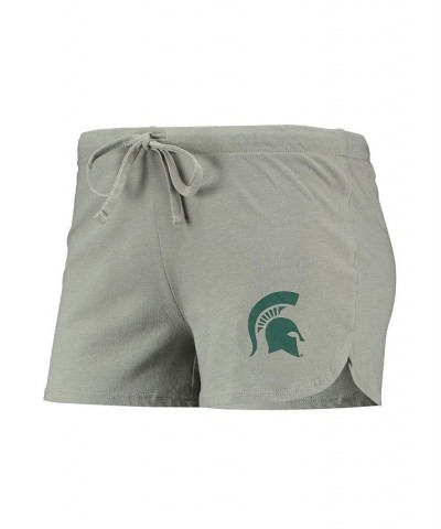 Women's Green Gray Michigan State Spartans Raglan Long Sleeve T-shirt and Shorts Sleep Set Green, Gray $26.00 Pajama