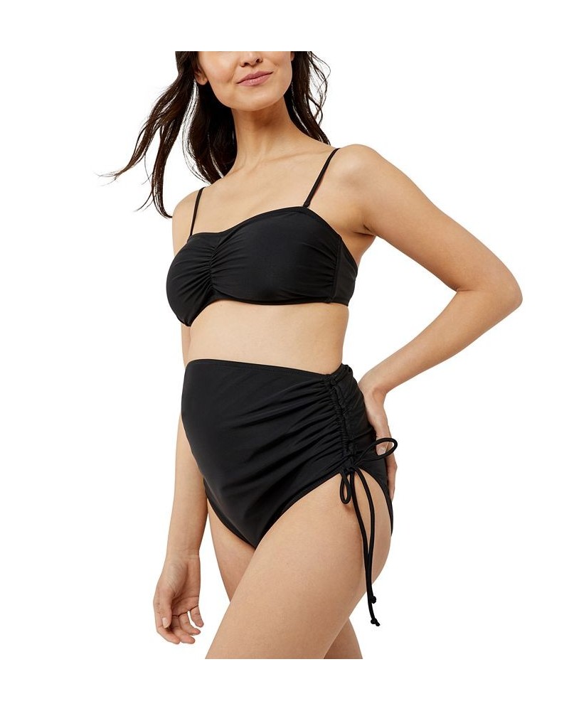 High Waisted 2-Piece Maternity Bikini Black $43.20 Swimsuits