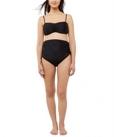 High Waisted 2-Piece Maternity Bikini Black $43.20 Swimsuits