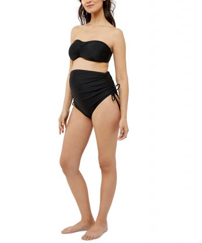 High Waisted 2-Piece Maternity Bikini Black $43.20 Swimsuits