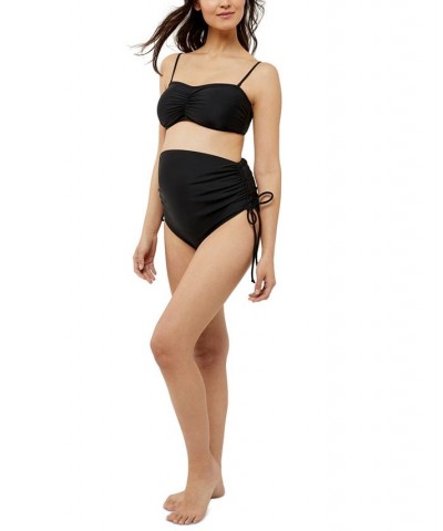 High Waisted 2-Piece Maternity Bikini Black $43.20 Swimsuits