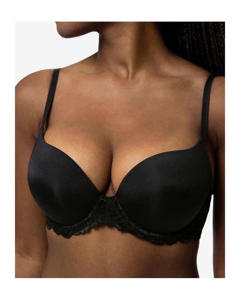 Women's Claire Push Up Plunge Bra D17221A Black $21.09 Bras