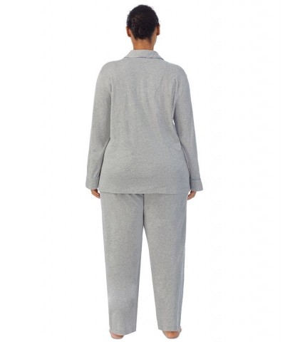 Ralph Lauren Plus Size Long Sleeve and Pant Matching Pajama Set Grey Heather $34.24 Sleepwear