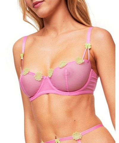 Meadow Women's Unlined Balconette Bra Purple $23.98 Bras