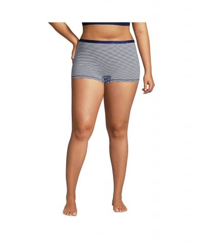 Women's Comfort Knit Mid Rise Boyshort Underwear - 2 Pack Blue $18.04 Panty