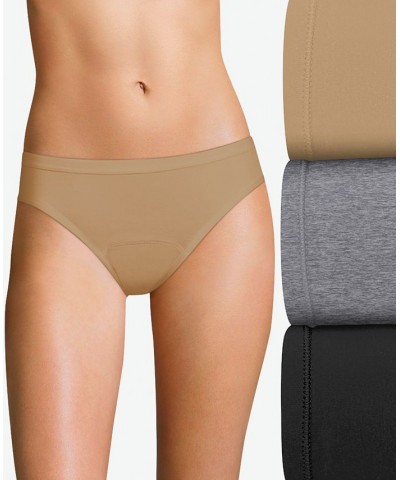 Fresh & Dry Light Period Underwear Bikini 3-pk FD42AS Assorted Basic Pack $14.10 Panty