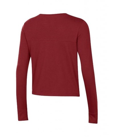 Women's Garnet South Carolina Gamecocks Vault Cropped Long Sleeve T-shirt Garnet $23.50 Tops