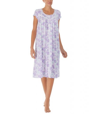 Modal "42 Waltz Cap Sleeve Nightgown White Floral $44.52 Sleepwear