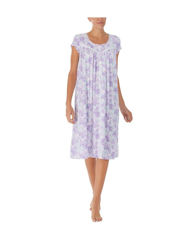 Modal "42 Waltz Cap Sleeve Nightgown White Floral $44.52 Sleepwear