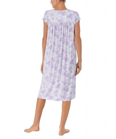 Modal "42 Waltz Cap Sleeve Nightgown White Floral $44.52 Sleepwear