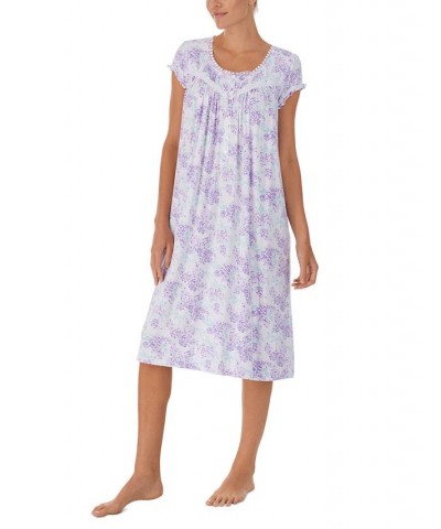 Modal "42 Waltz Cap Sleeve Nightgown White Floral $44.52 Sleepwear