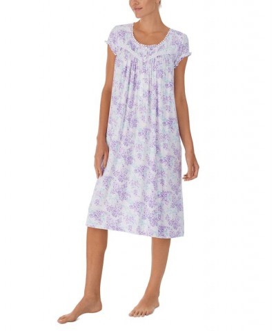 Modal "42 Waltz Cap Sleeve Nightgown White Floral $44.52 Sleepwear