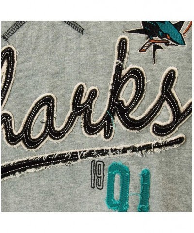 Women's Gray San Jose Sharks Nideau V-Neck Pullover Sweatshirt Gray $42.00 Sweatshirts