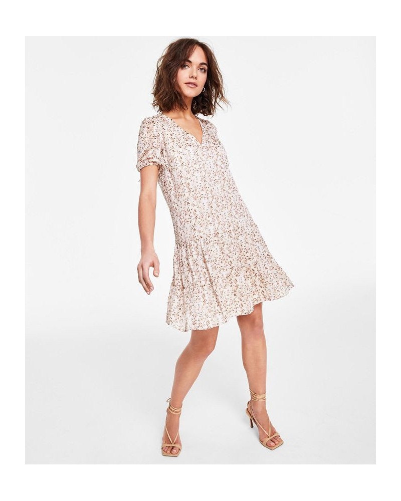 INC Printed Tiered-Skirt Shift Dress Inc White Combo $49.05 Dresses