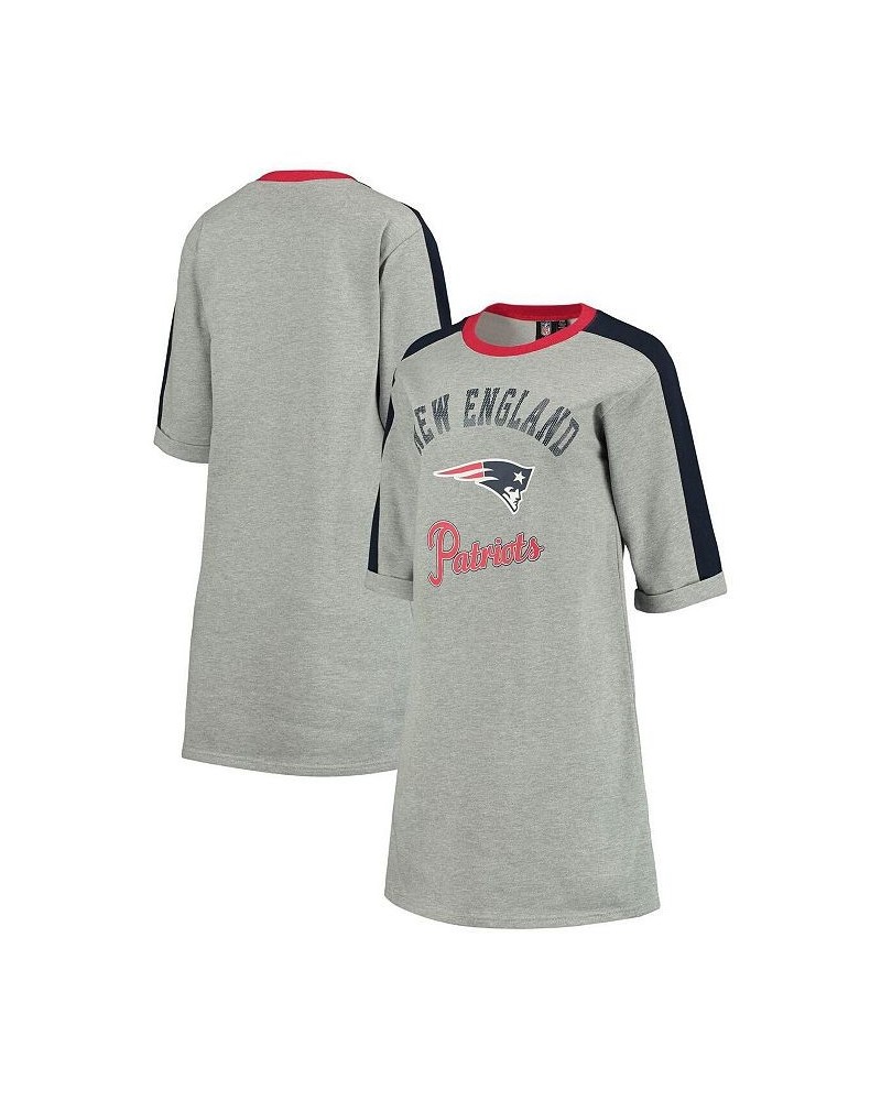 Women's Heathered Gray New England Patriots Turnover Tee Dress Heathered Gray $30.59 Dresses