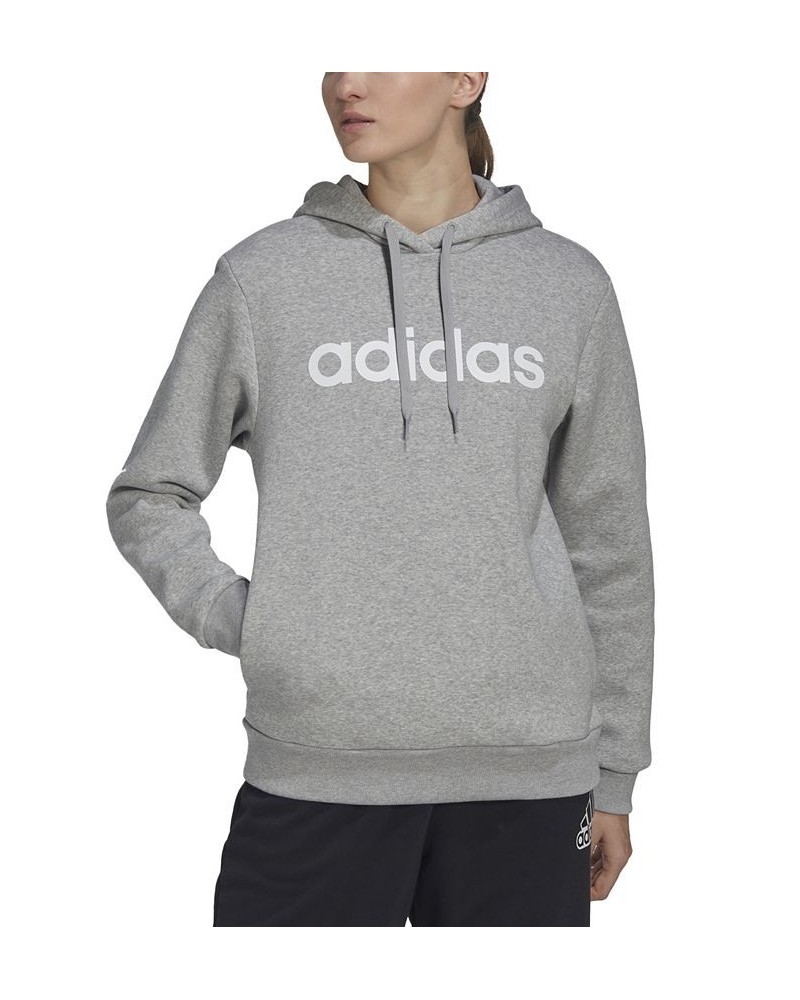 Women's Essentials Linear Hoodie Gray $24.51 Sweatshirts