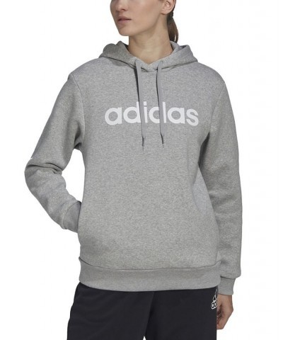 Women's Essentials Linear Hoodie Gray $24.51 Sweatshirts