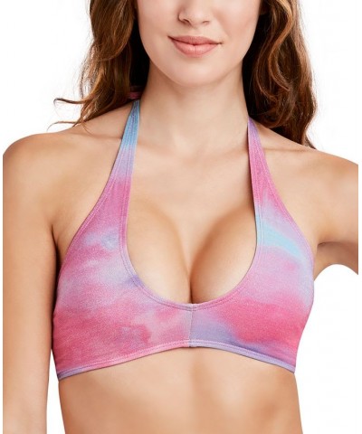 Cloud Nine Printed Convertible Bikini Top Pink & Blue Cloud $34.44 Swimsuits