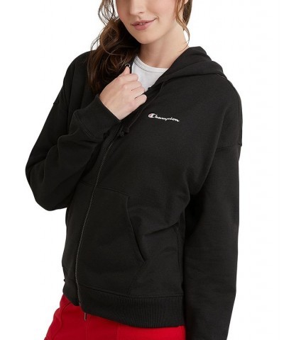 Women's Powerblend Fleece Full-Zip Hoodie Black $30.25 Sweatshirts