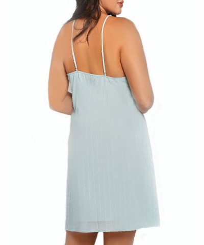 Plus Size Claire Dotted Ruffle Surplus Chemise Mint $34.02 Lingerie