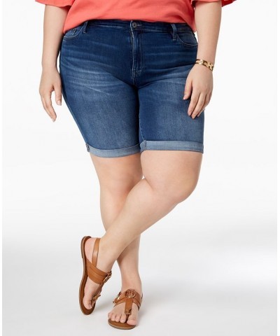 TH Flex Plus Size Cuffed Denim Shorts Ink $26.85 Shorts