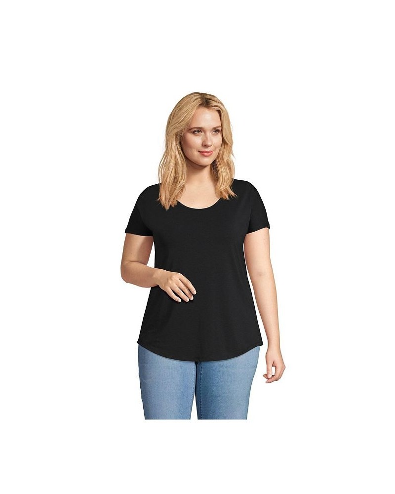 Women's Plus Size Short Sleeve Lightweight Uneck Tshirt Light blue radiance $21.63 Tops