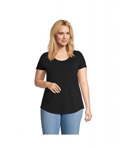 Women's Plus Size Short Sleeve Lightweight Uneck Tshirt Light blue radiance $21.63 Tops