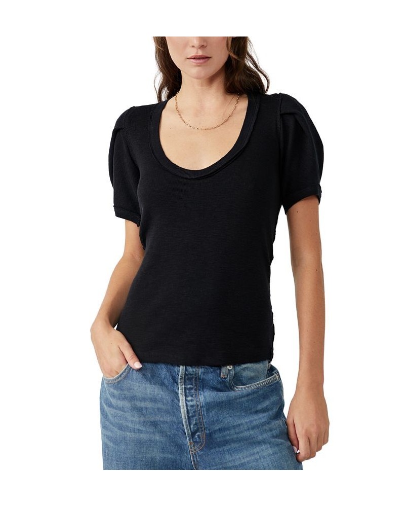 Women's Papaya Scoop-Neck Short-Sleeve T-Shirt Black Combo $42.90 Tops