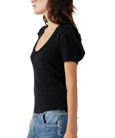 Women's Papaya Scoop-Neck Short-Sleeve T-Shirt Black Combo $42.90 Tops