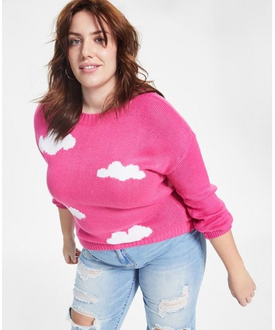 Plus Size Dropped-Shoulder Cloud Sweater Carmine Rose $13.58 Sweaters
