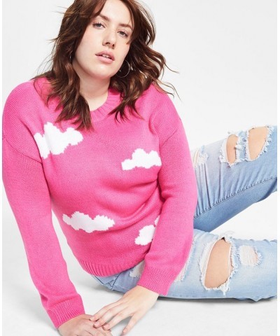 Plus Size Dropped-Shoulder Cloud Sweater Carmine Rose $13.58 Sweaters