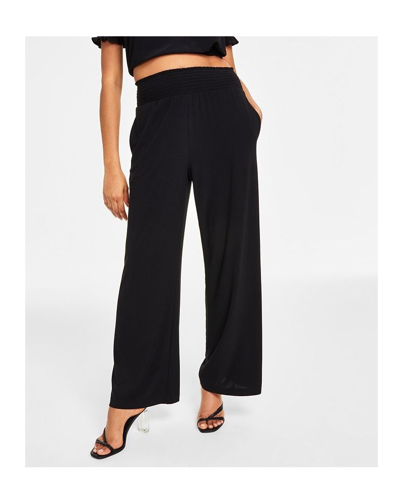 Pull-On Wide-Leg Pants Black $26.96 Pants