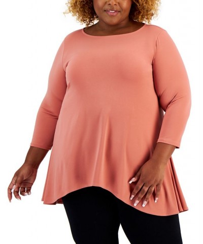 Plus Size Solid Swing Top Sargasso Sea $17.89 Tops