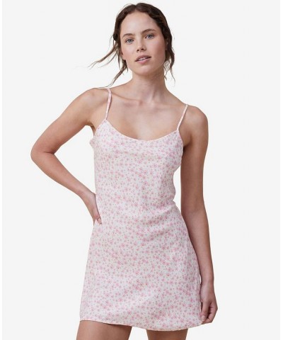 Women's Drew Mini Slip Dress Zali Ditsy Candy Pink $24.74 Dresses
