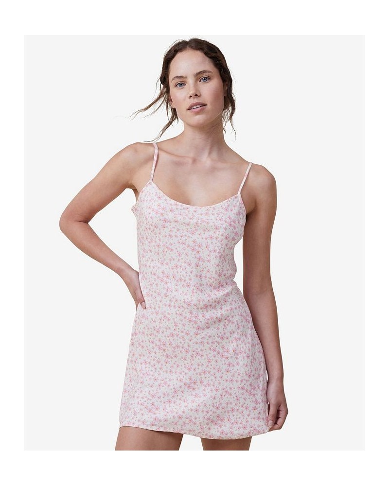 Women's Drew Mini Slip Dress Zali Ditsy Candy Pink $24.74 Dresses