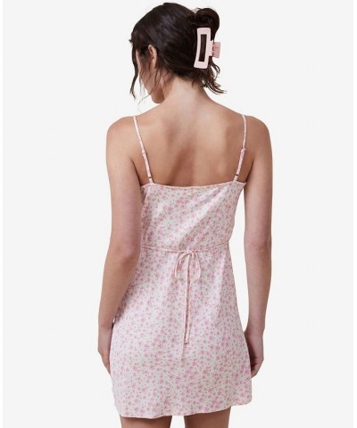 Women's Drew Mini Slip Dress Zali Ditsy Candy Pink $24.74 Dresses