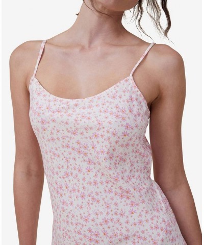 Women's Drew Mini Slip Dress Zali Ditsy Candy Pink $24.74 Dresses