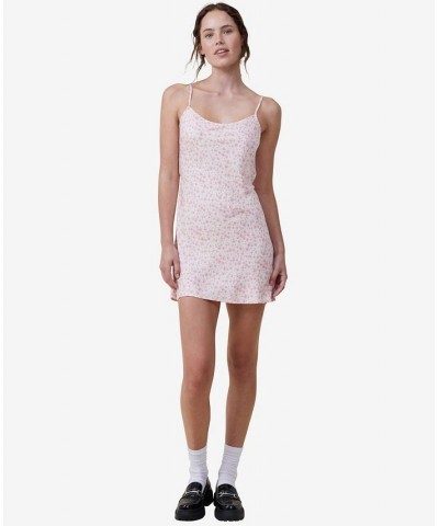 Women's Drew Mini Slip Dress Zali Ditsy Candy Pink $24.74 Dresses