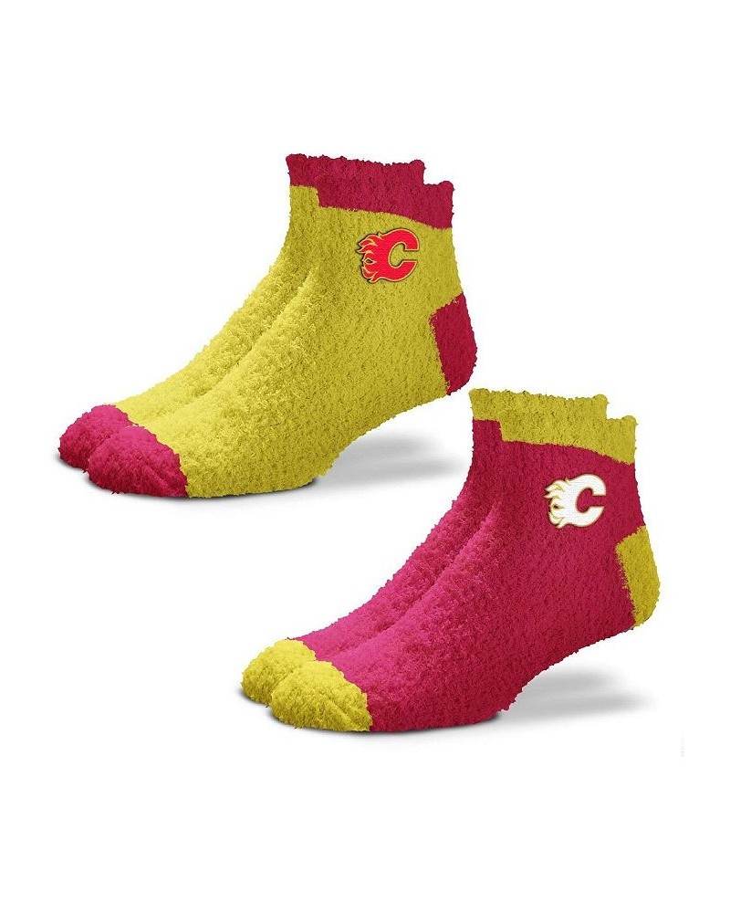 Women's Calgary Flames 2-Pack Team Sleep Soft Socks Red $15.68 Socks