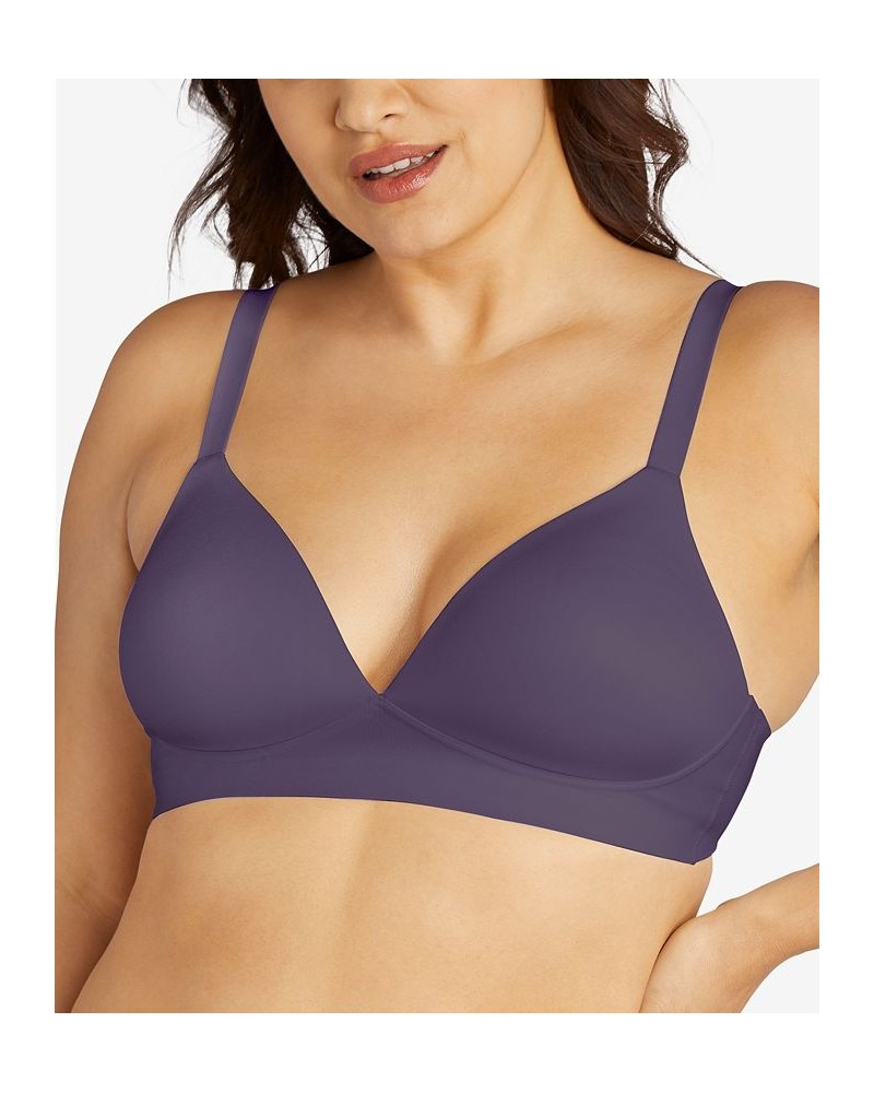 Comfort Revolution Soft Touch Perfect T-Shirt Wireless Bra DF3460 Purple Aura $15.80 Bras